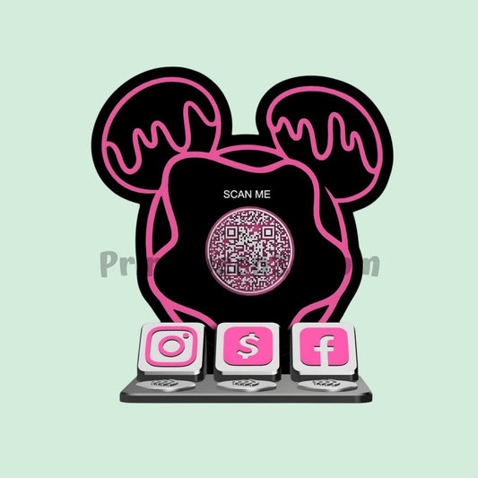 Mickey Ears Arched Back NFC Stand | Choose Icons & Color | Ready to Use