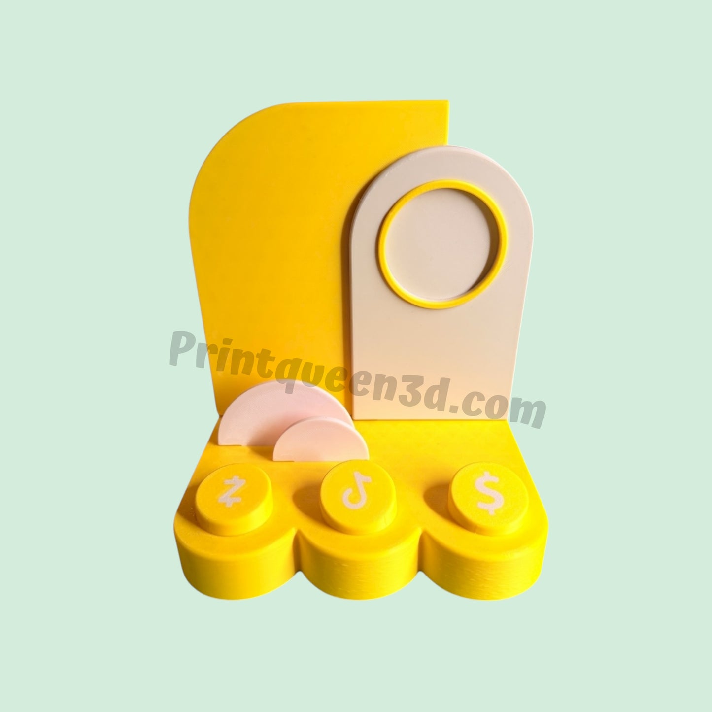 Arched Back NFC Stand with Business Card Holder | Custom Icons, Logo & Color